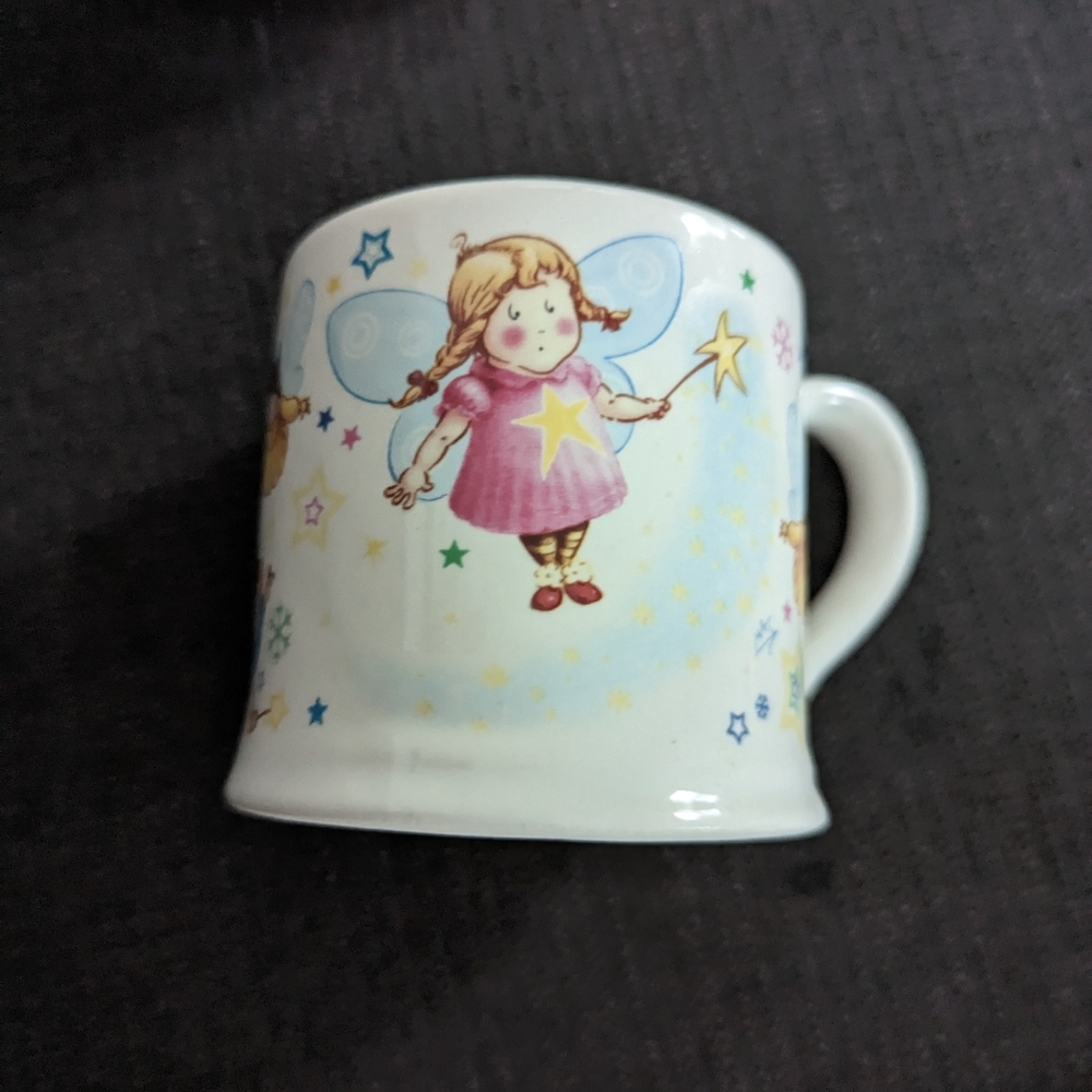 1890 Anderton Pottery England Twinkle Star Fairy Full 3 Piece Set Cup Bowl Plate - Picture 3 of 7